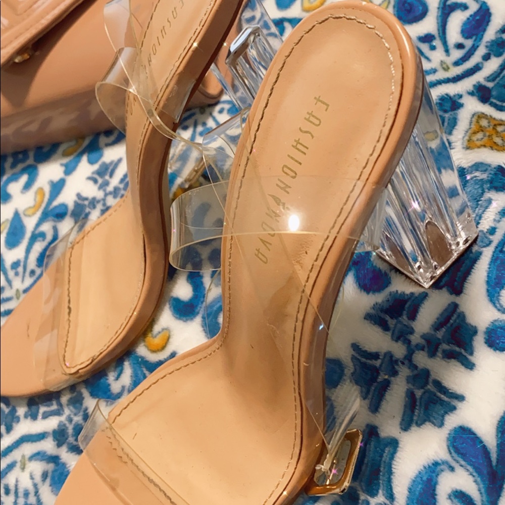 Clear heels